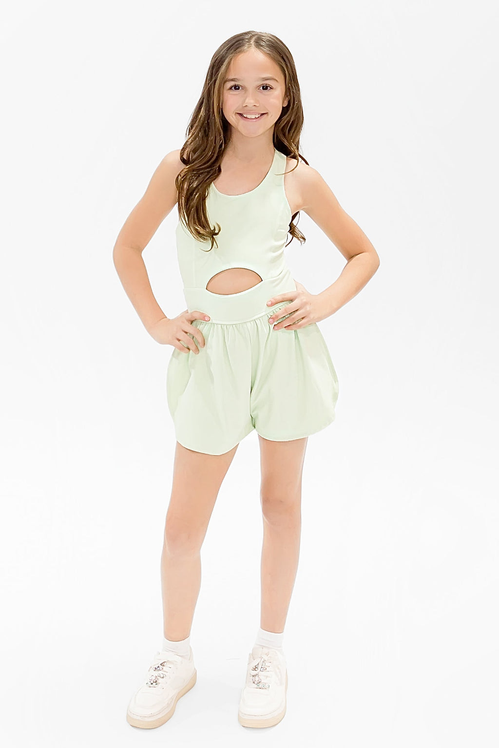 Haddie Romper - Mint Green